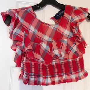Blue Life Tops - Red white and blue crop top Blue Life Tops - Red white and blue crop top